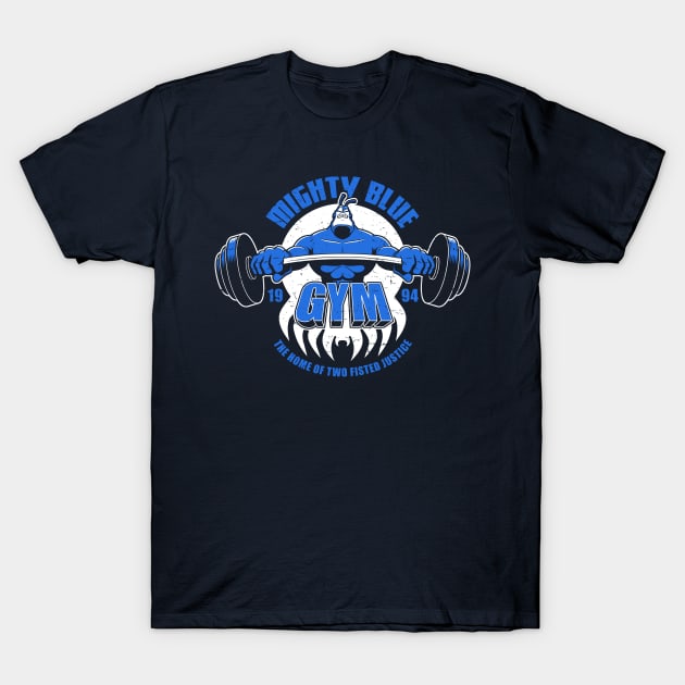 Mighty Blue Gym T-Shirt by adho1982